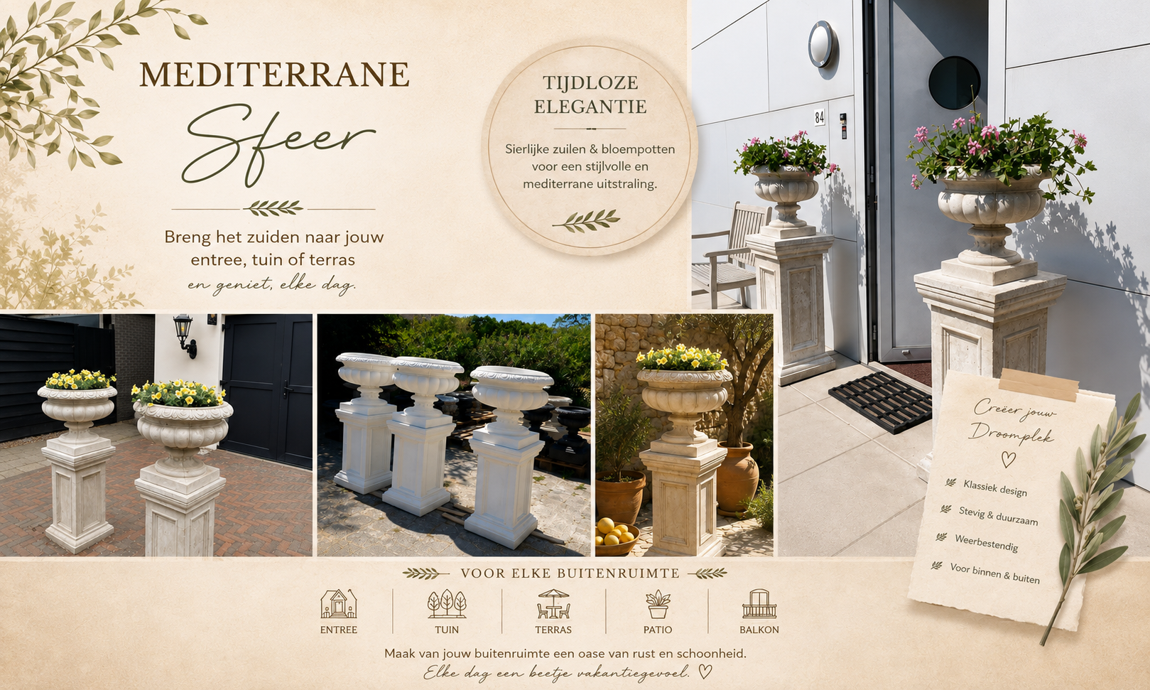 Ardalos luxe betonnen tuin-elementen